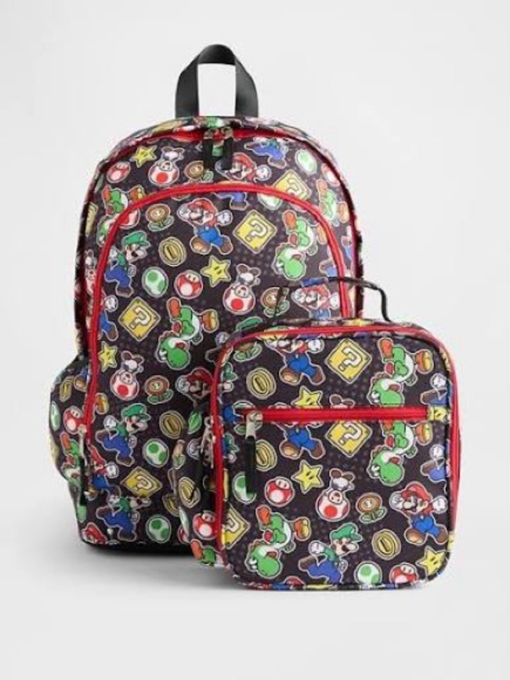 NWT Gap Kids Super Mario Set: Backpack & Lunch Bag, Multicolour